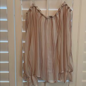 Striped halter blouse